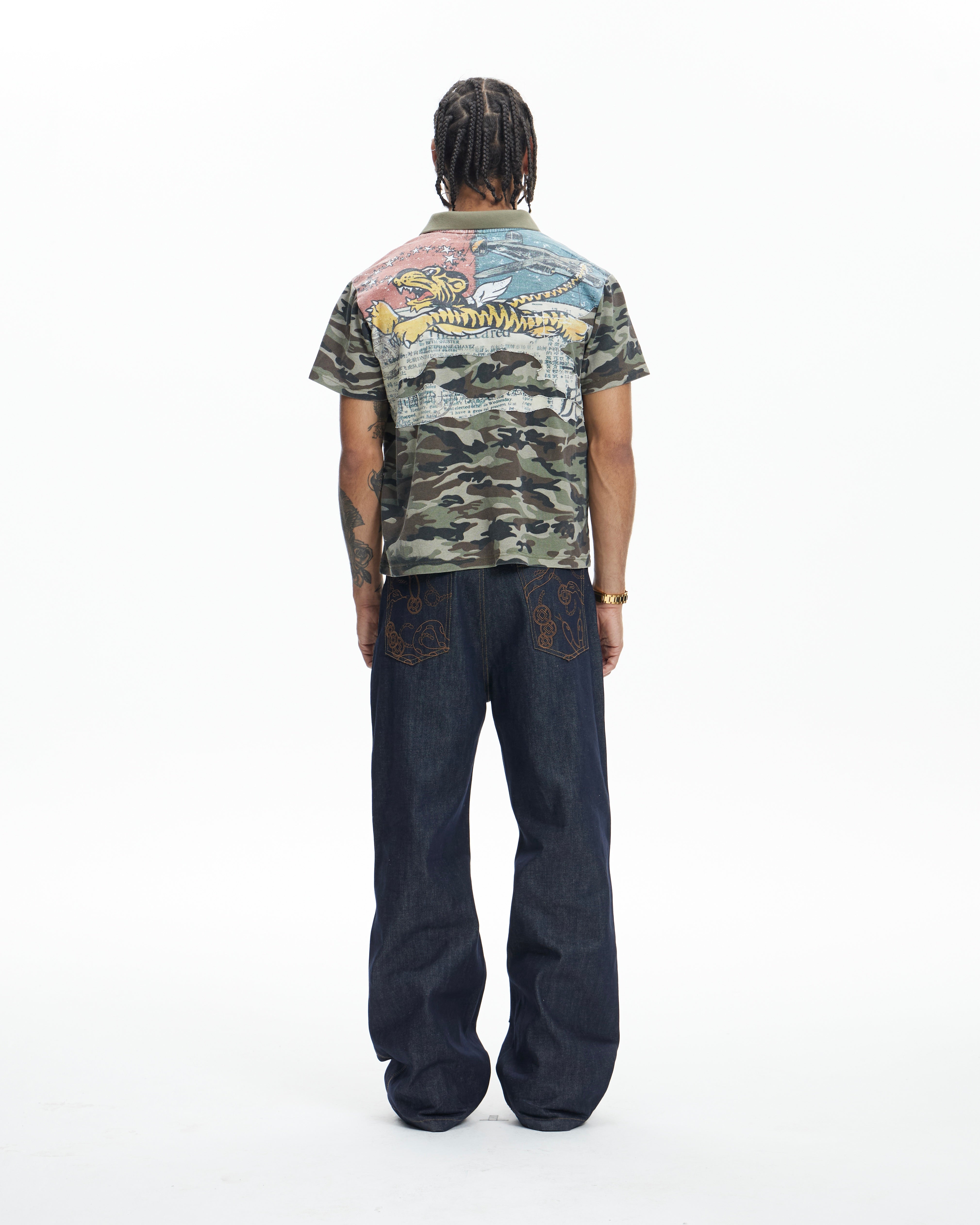 CAMO FLYING TIGER POLO T-SHIRT