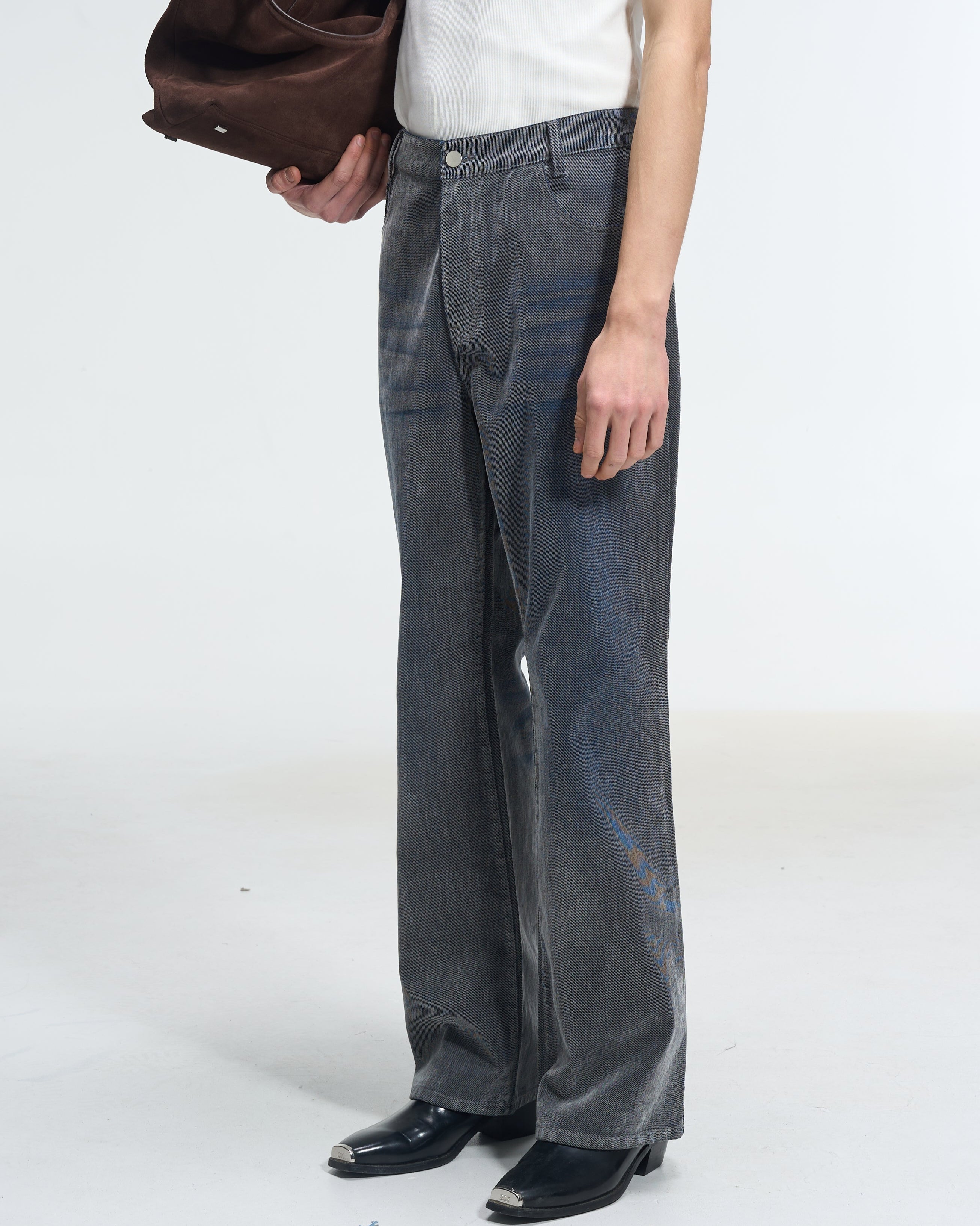 LOOSE STRAIGHT LEG DENIM - BLUE