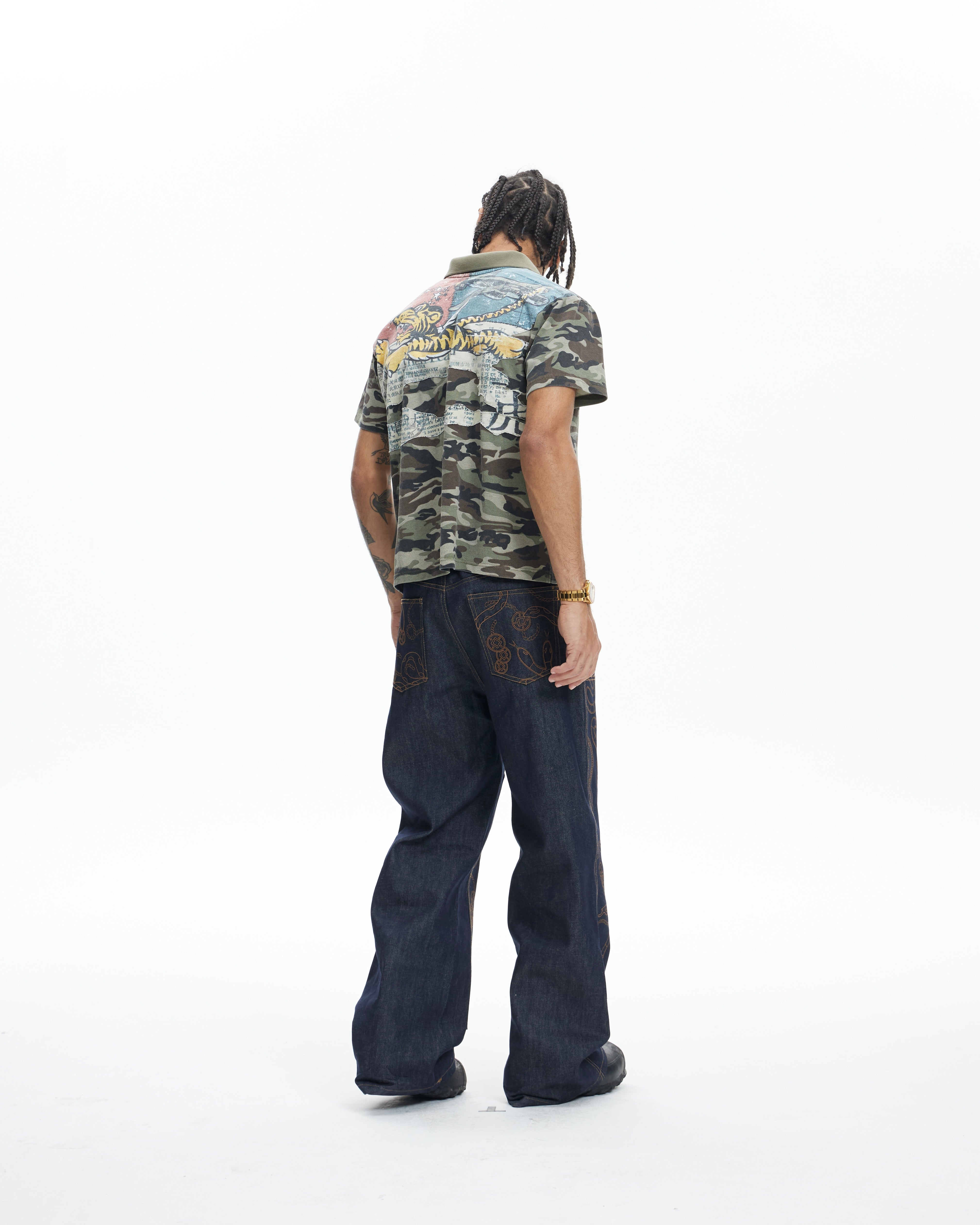 CAMO FLYING TIGER POLO T-SHIRT