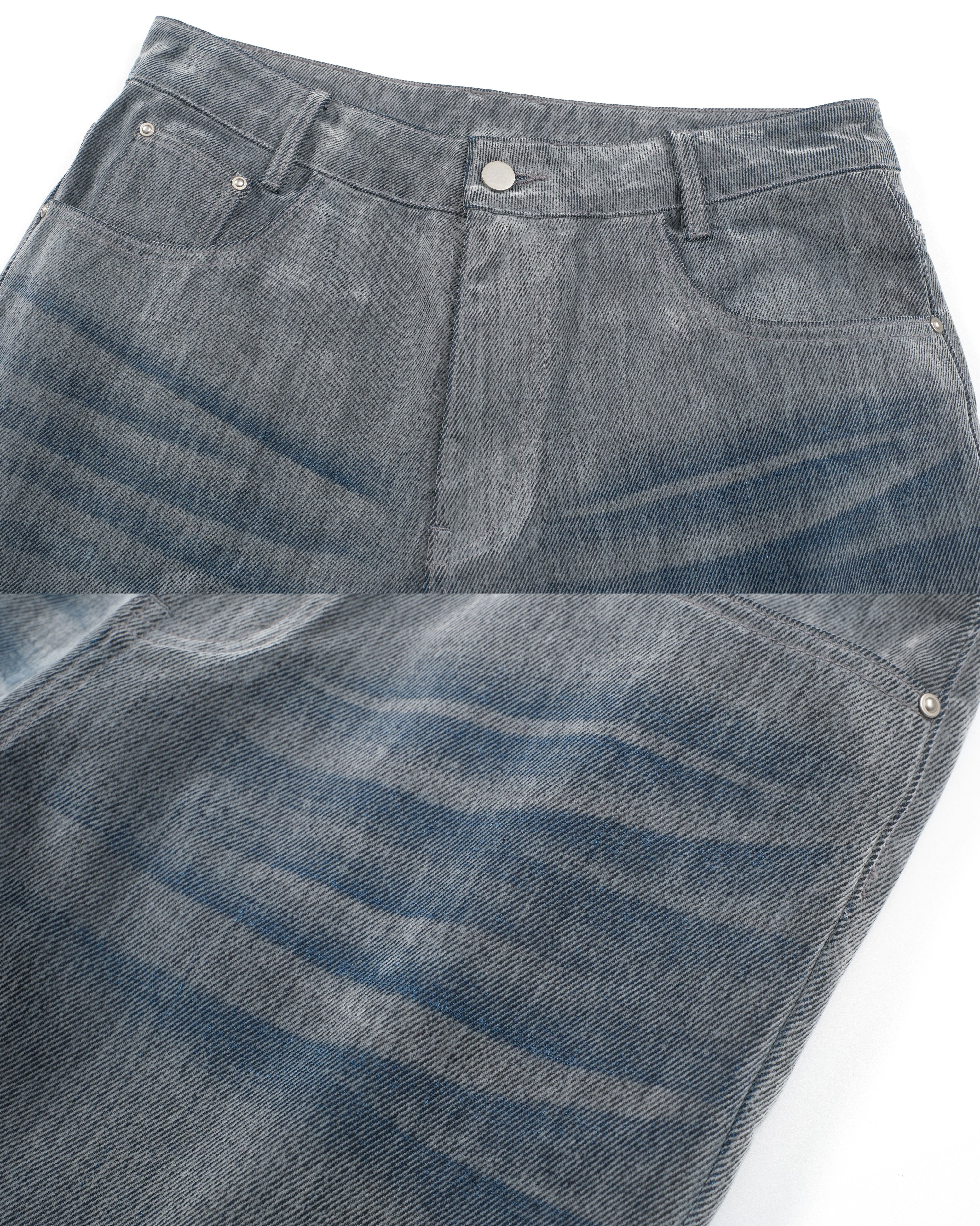 LOOSE STRAIGHT LEG DENIM - BLUE