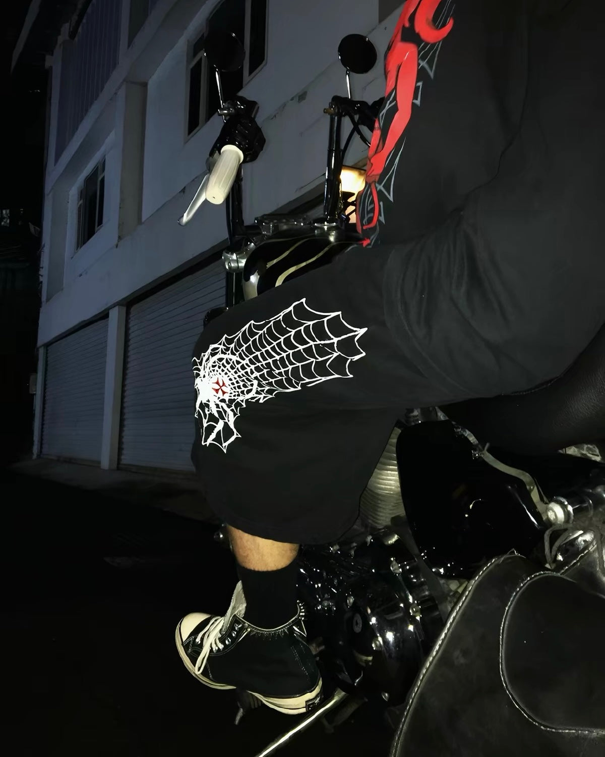 SPIDER WEB SWEAT SHORTS