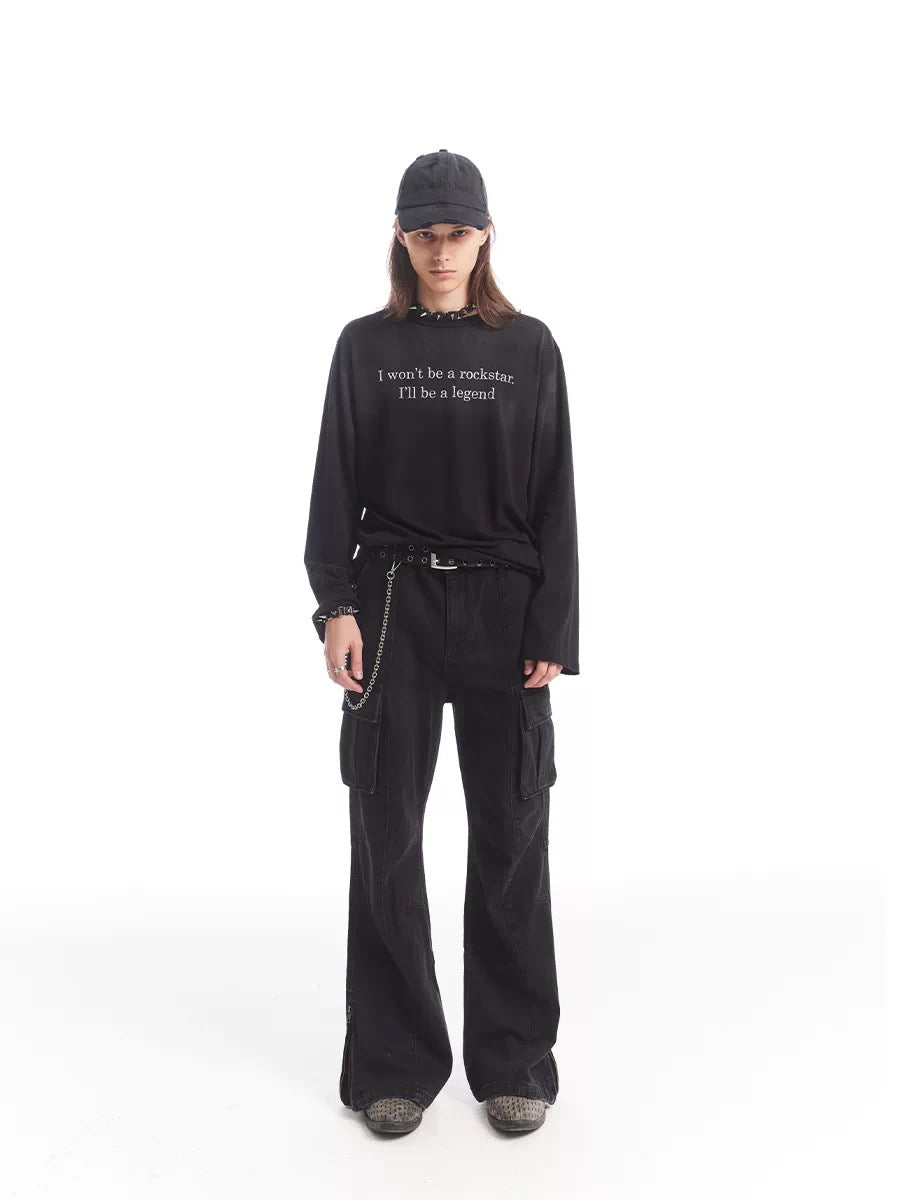 DEMAVIE distressed long sleeve