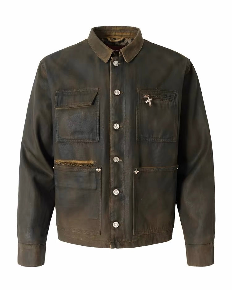 WANGXINGYU waxed canvas jacket