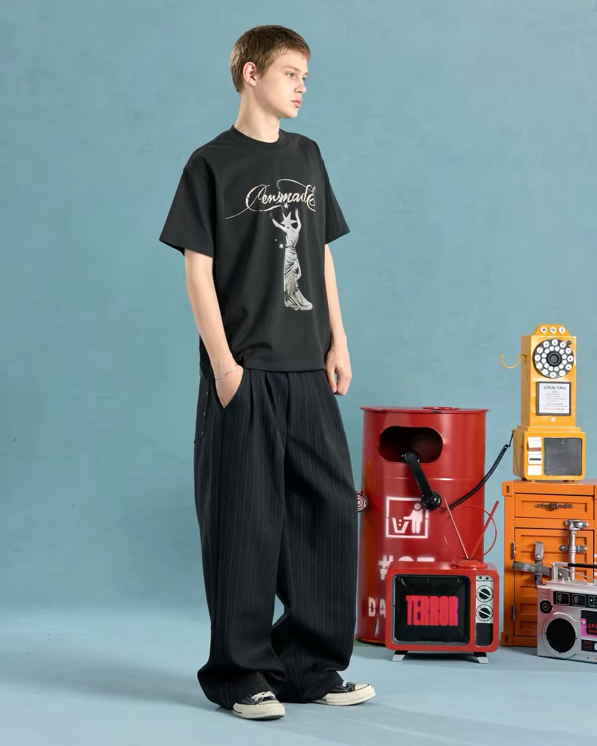 CENSMADE striped pants