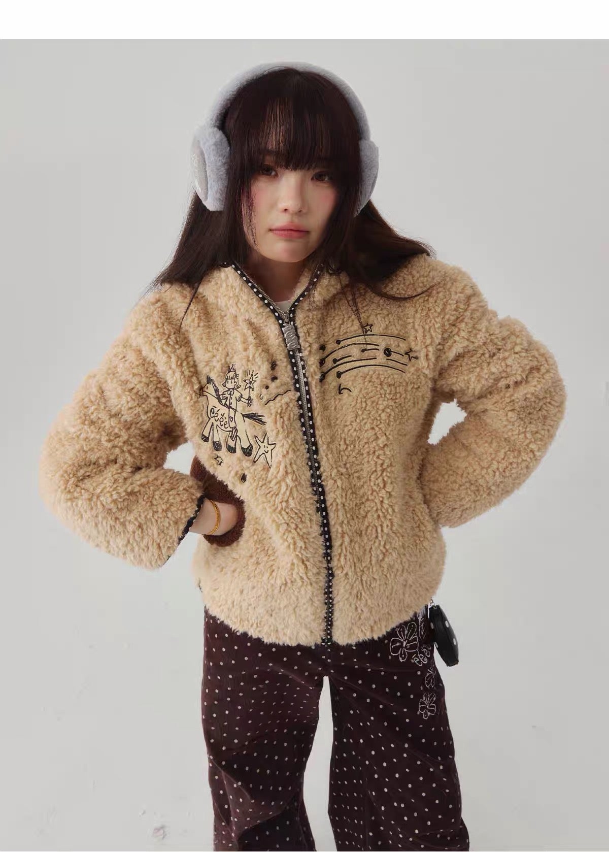 eeeeARTmonster polar fleece jacket