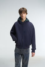 ZIPPER HODDIE - BLUE