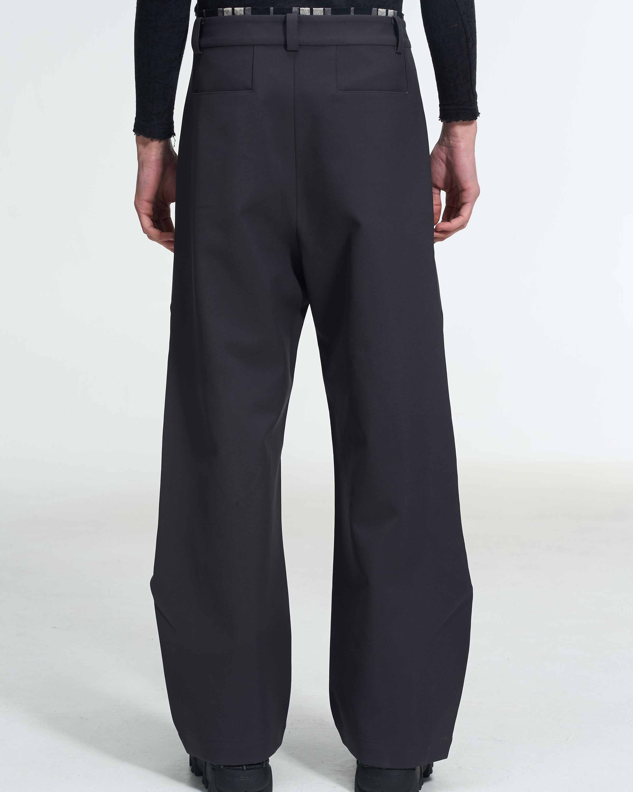 BARREL LEG SUITPANTS - GREY