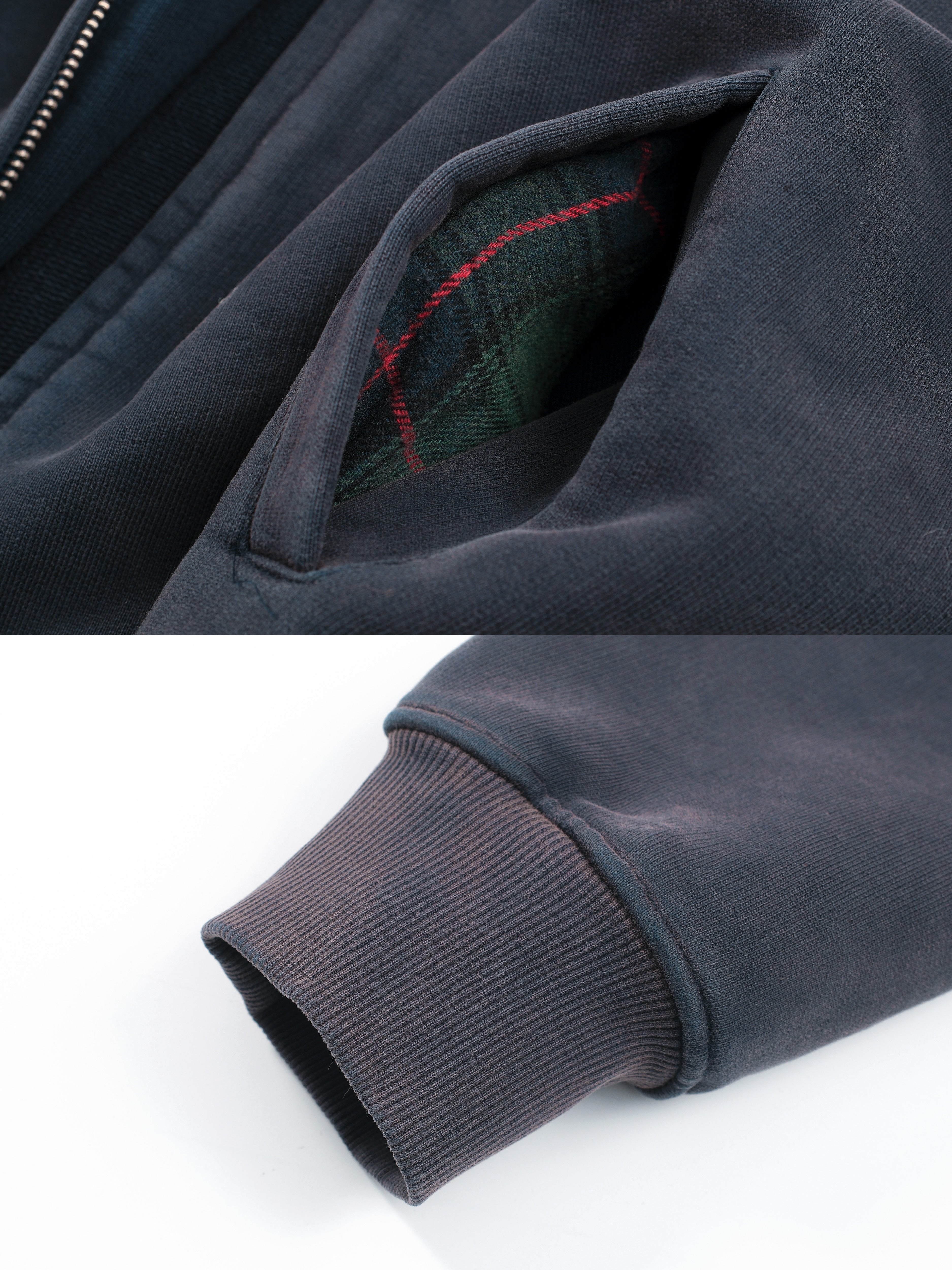ZIPPER HODDIE - BLUE