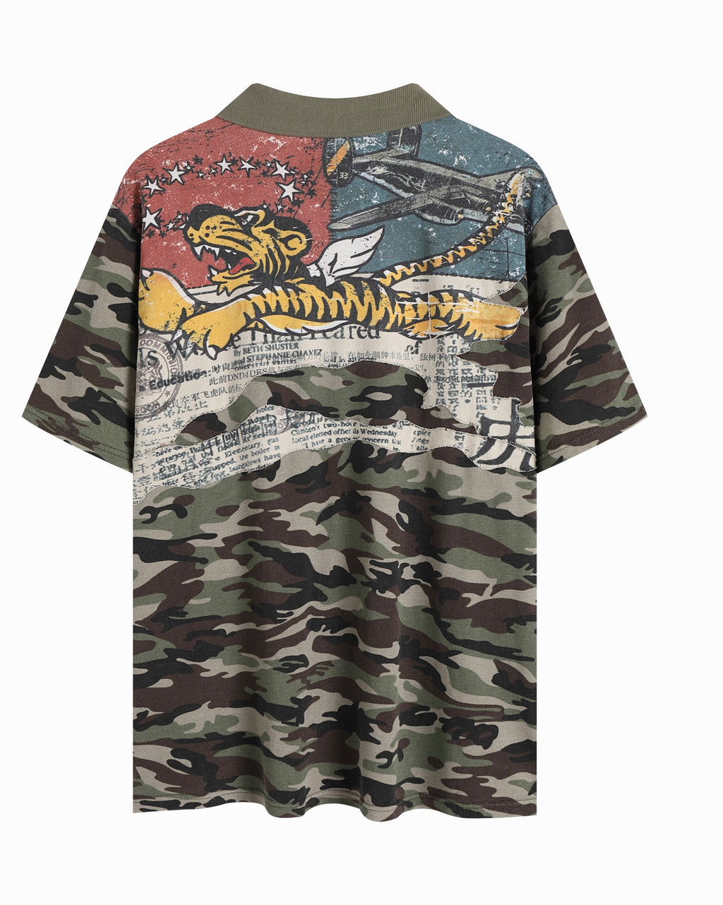 DND4DES camo flying tiger polo tshirt
