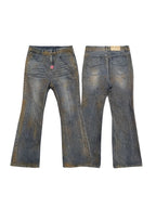 CHAI rust effect distressed jeans main view