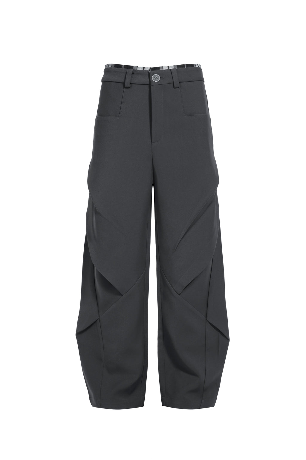 BARREL LEG SUITPANTS - GREY