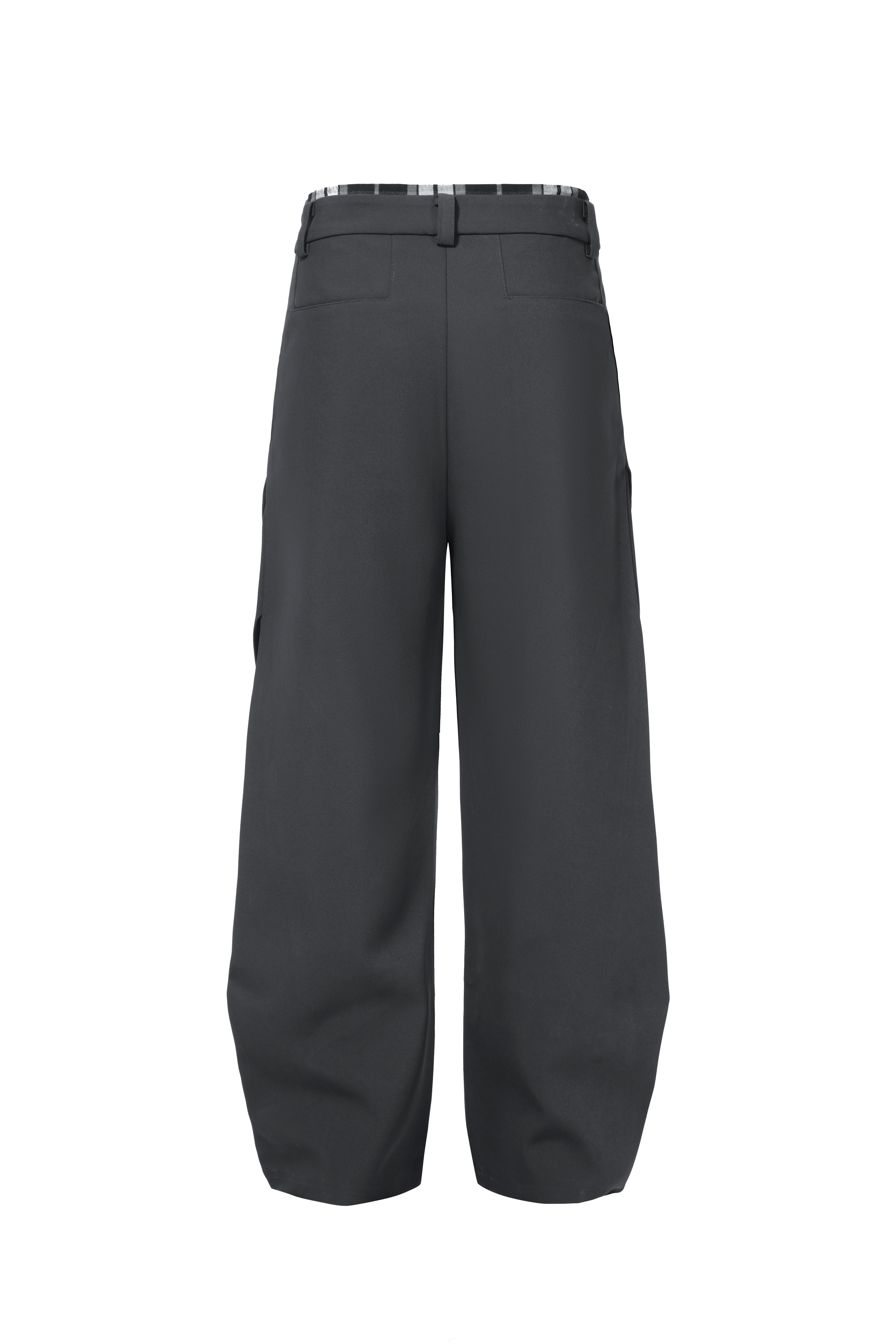BARREL LEG SUITPANTS - GREY