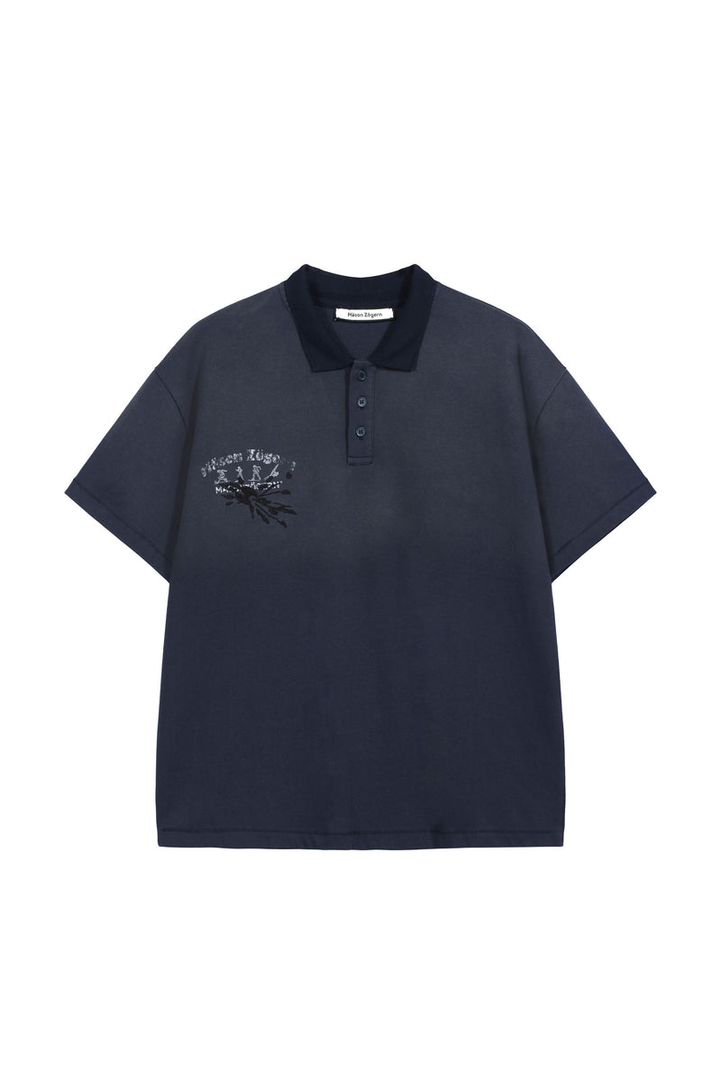 オーバーダイ　ブラックVINTAGE POLO SHIRT  USA XL Amazon.com: Trendy Apparel Shop Vintage 1941 Embroidered