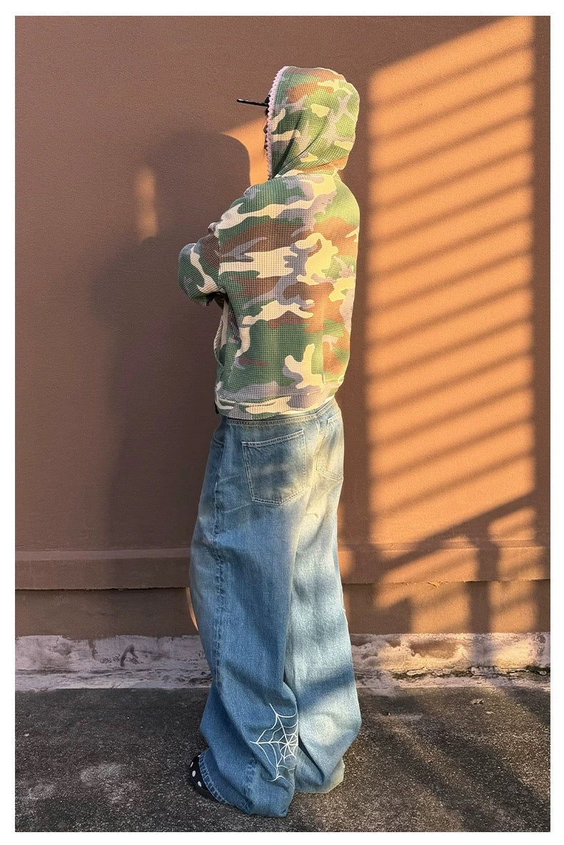 arrow up camo zip hoddie