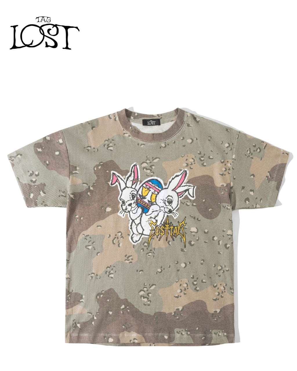 Losttag camo rabbit waffle t-shirt
