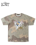 Losttag camo rabbit waffle t-shirt