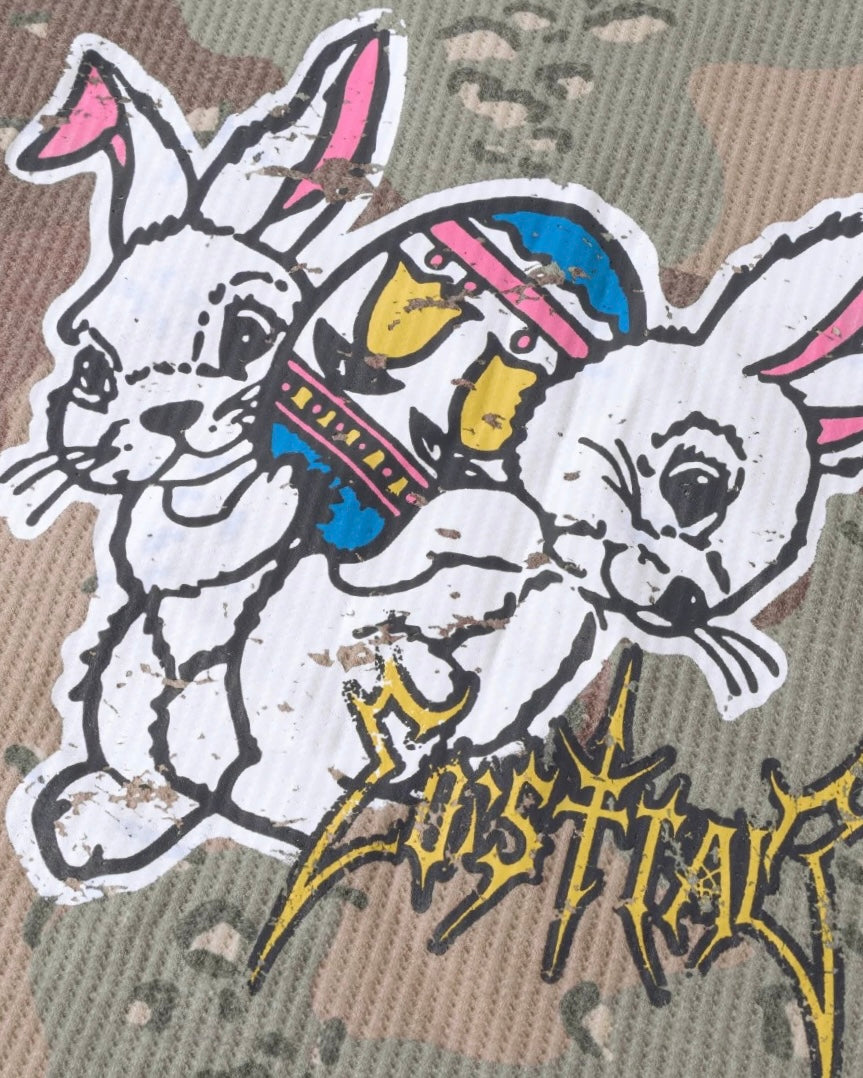 Losttag camo rabbit waffle t-shirt