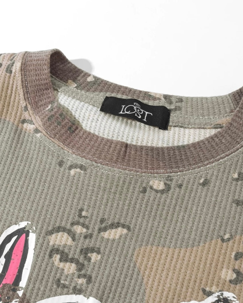 Losttag camo rabbit waffle t-shirt