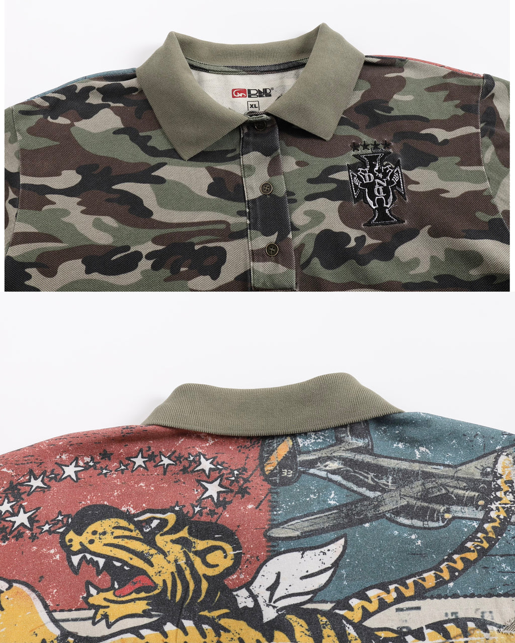 DND4DES camo flying tiger polo tshirt