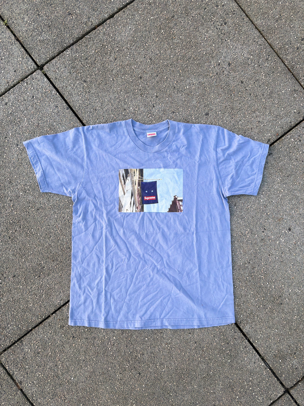 Supreme – Banner Tee (Slate Blue)