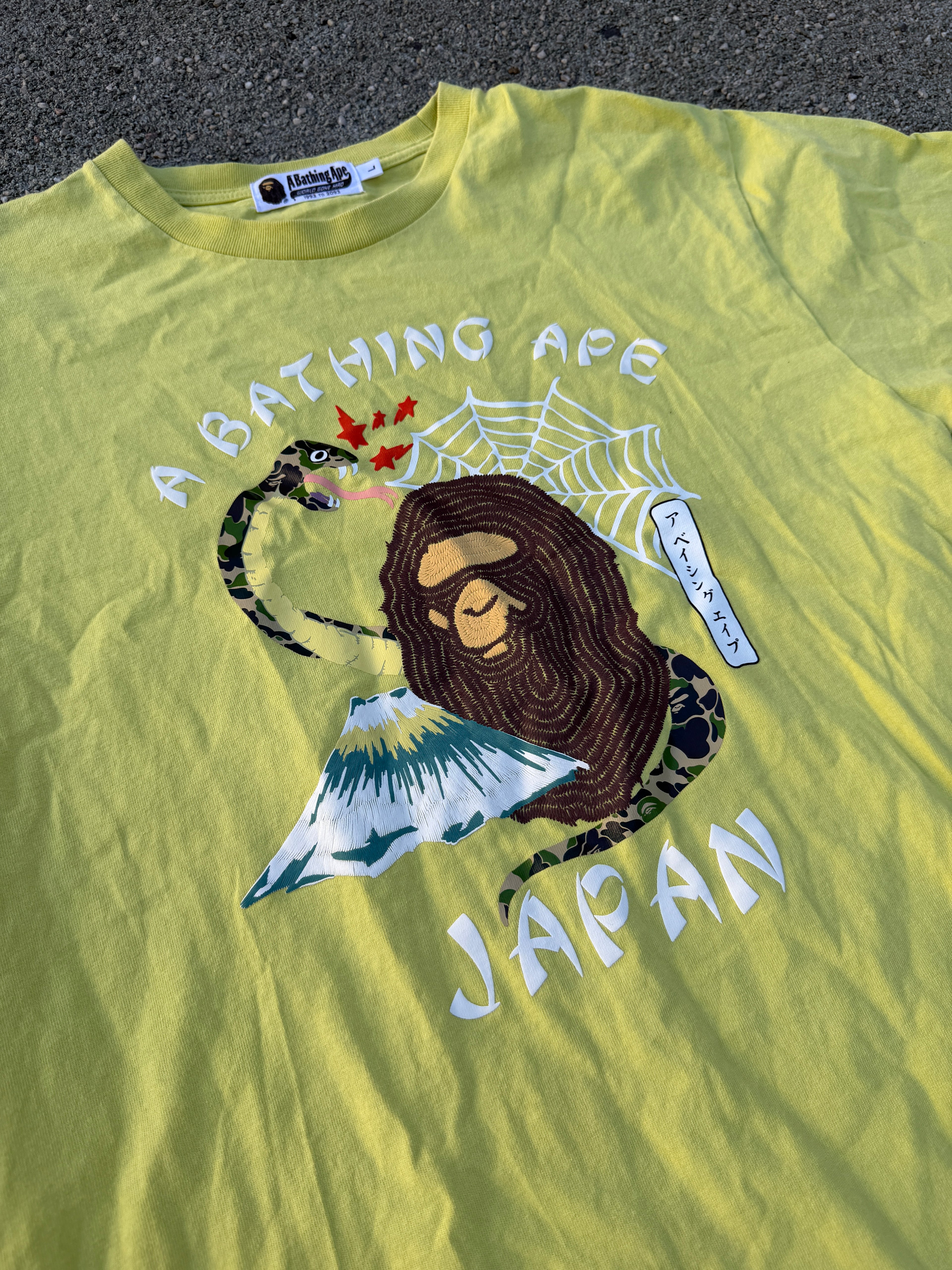 A BATHING APE – Bape Japanese Culture Tee (Yellow)