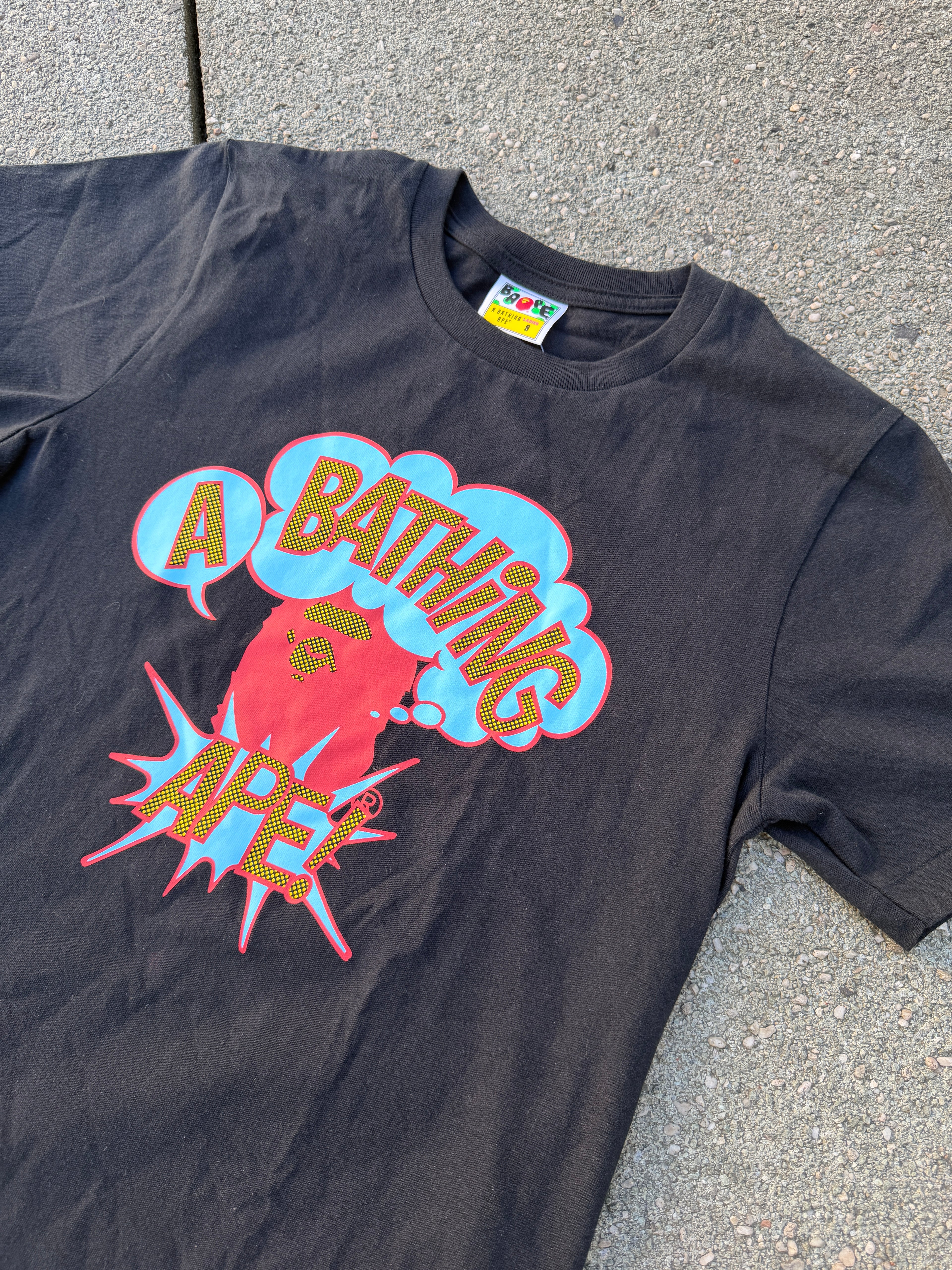 A BATHING APE – Comic Book Ape Tee (Black)