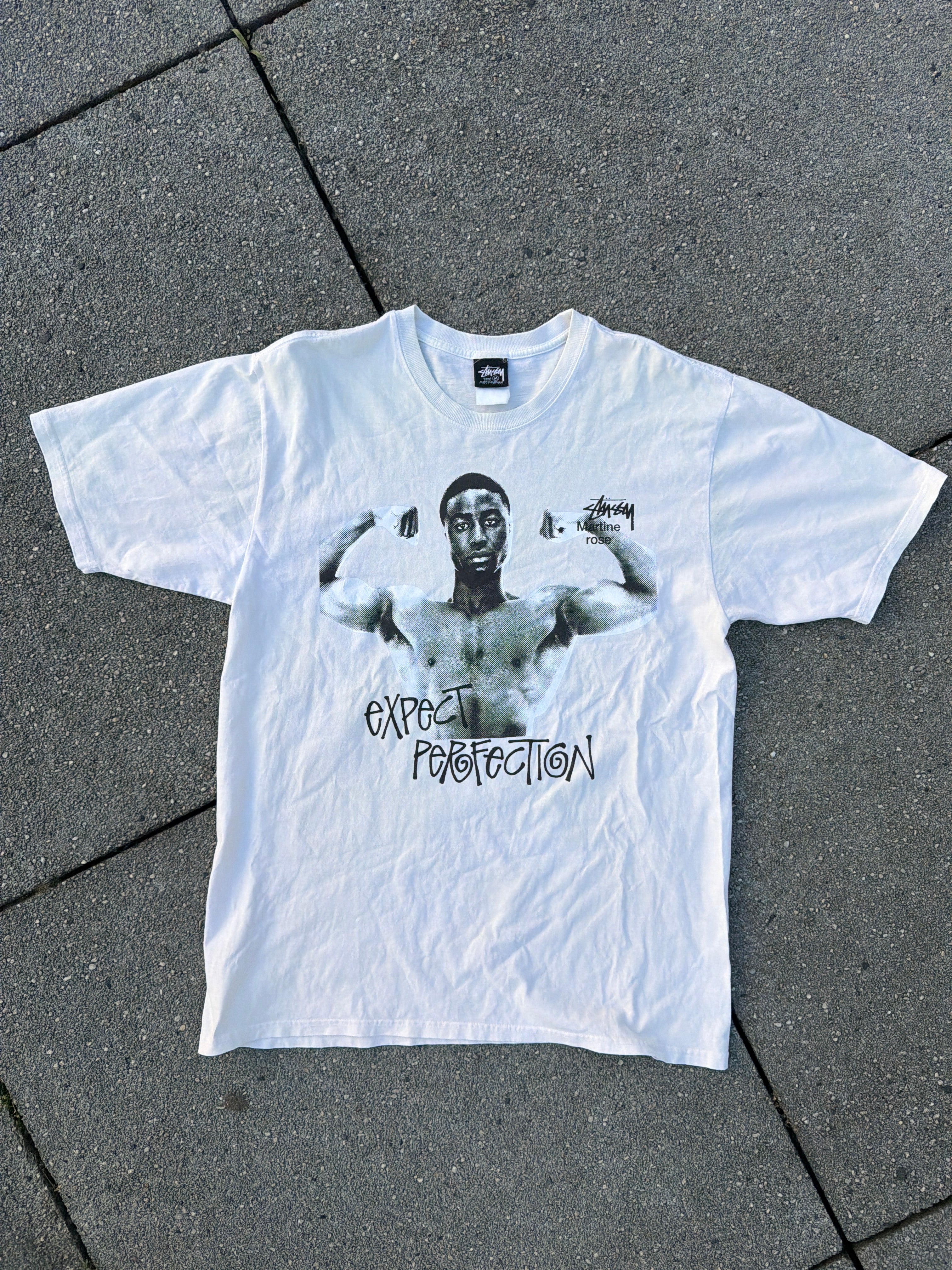 Stüssy × Martine Rose – Mr Stand Firm Tee (White)