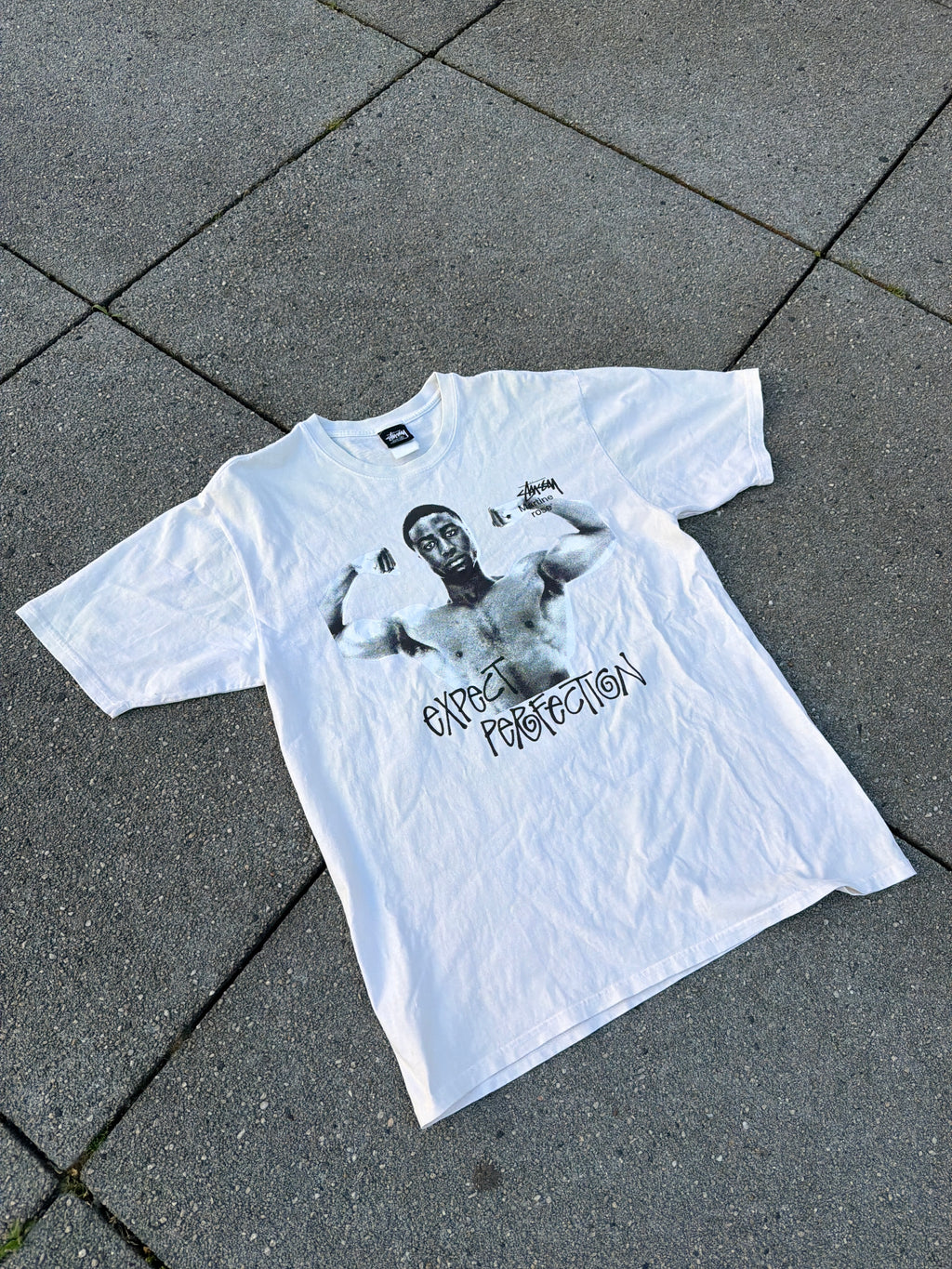 Stüssy × Martine Rose – Mr Stand Firm Tee (White)