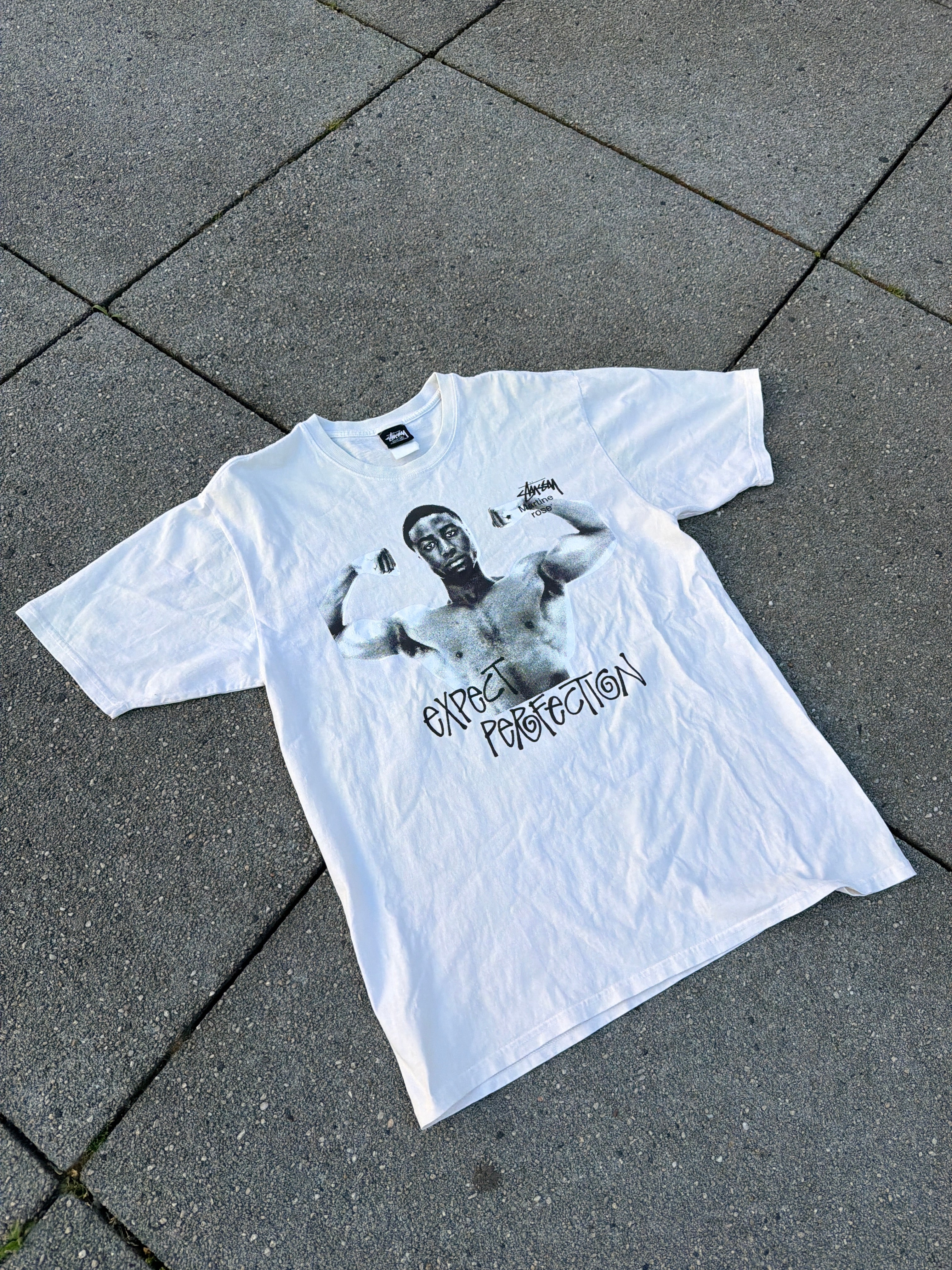 Stüssy × Martine Rose – Mr Stand Firm Tee (White)