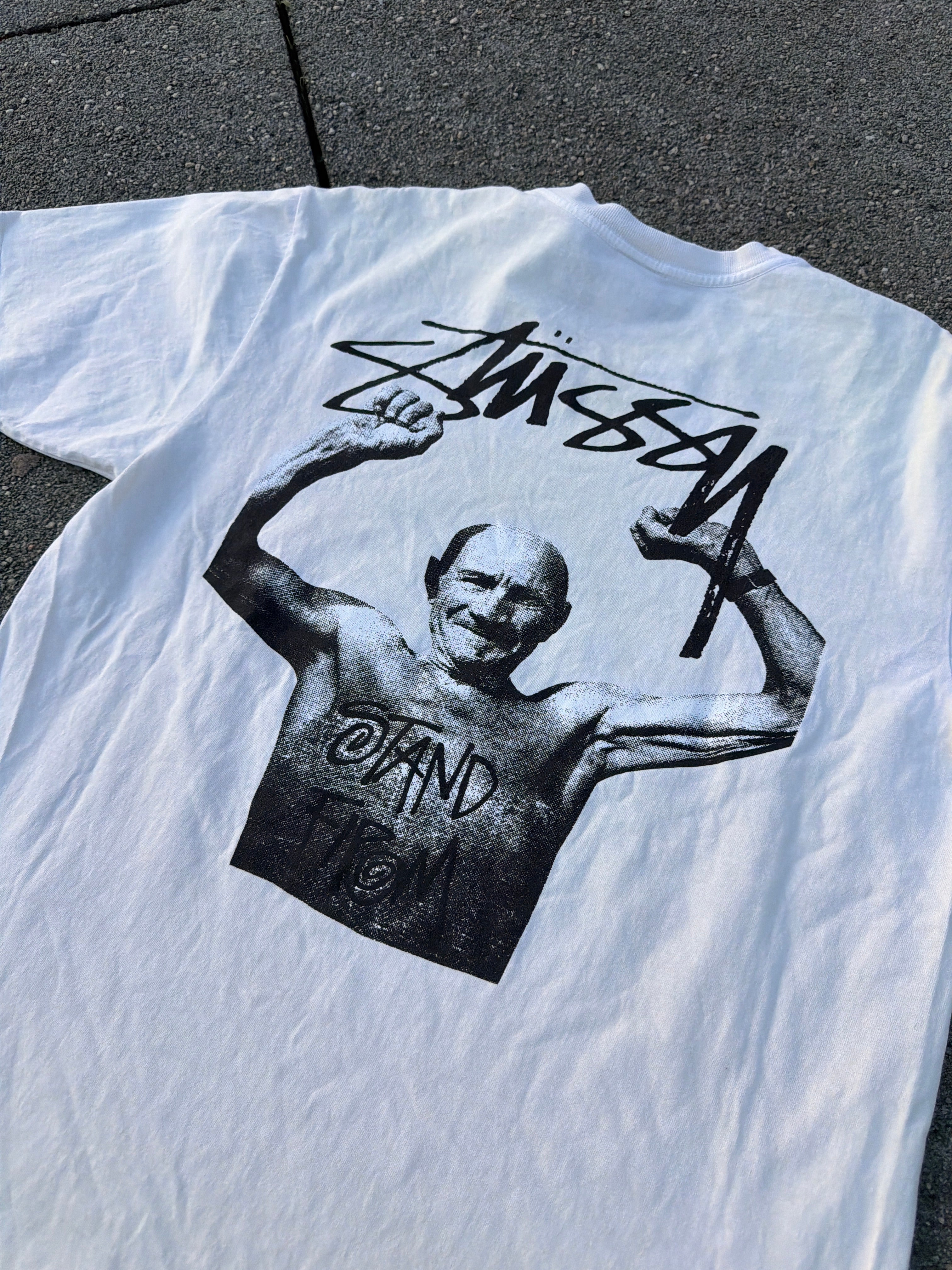 Stüssy × Martine Rose – Mr Stand Firm Tee (White)