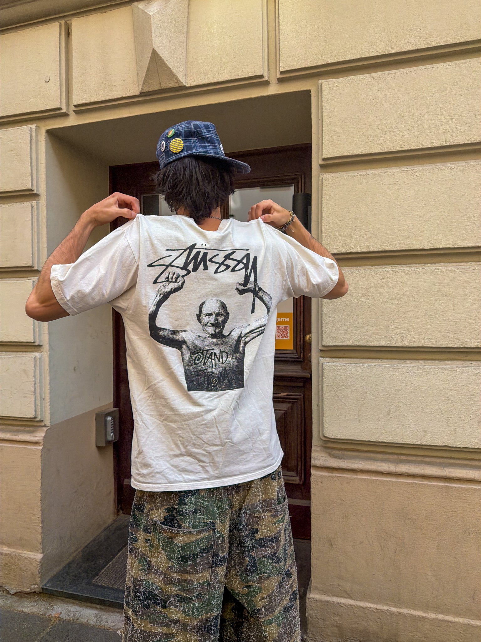Stüssy × Martine Rose – Mr Stand Firm Tee (White)