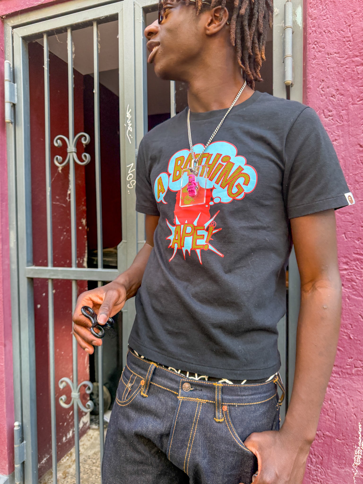A BATHING APE – Comic Book Ape Tee (Black)
