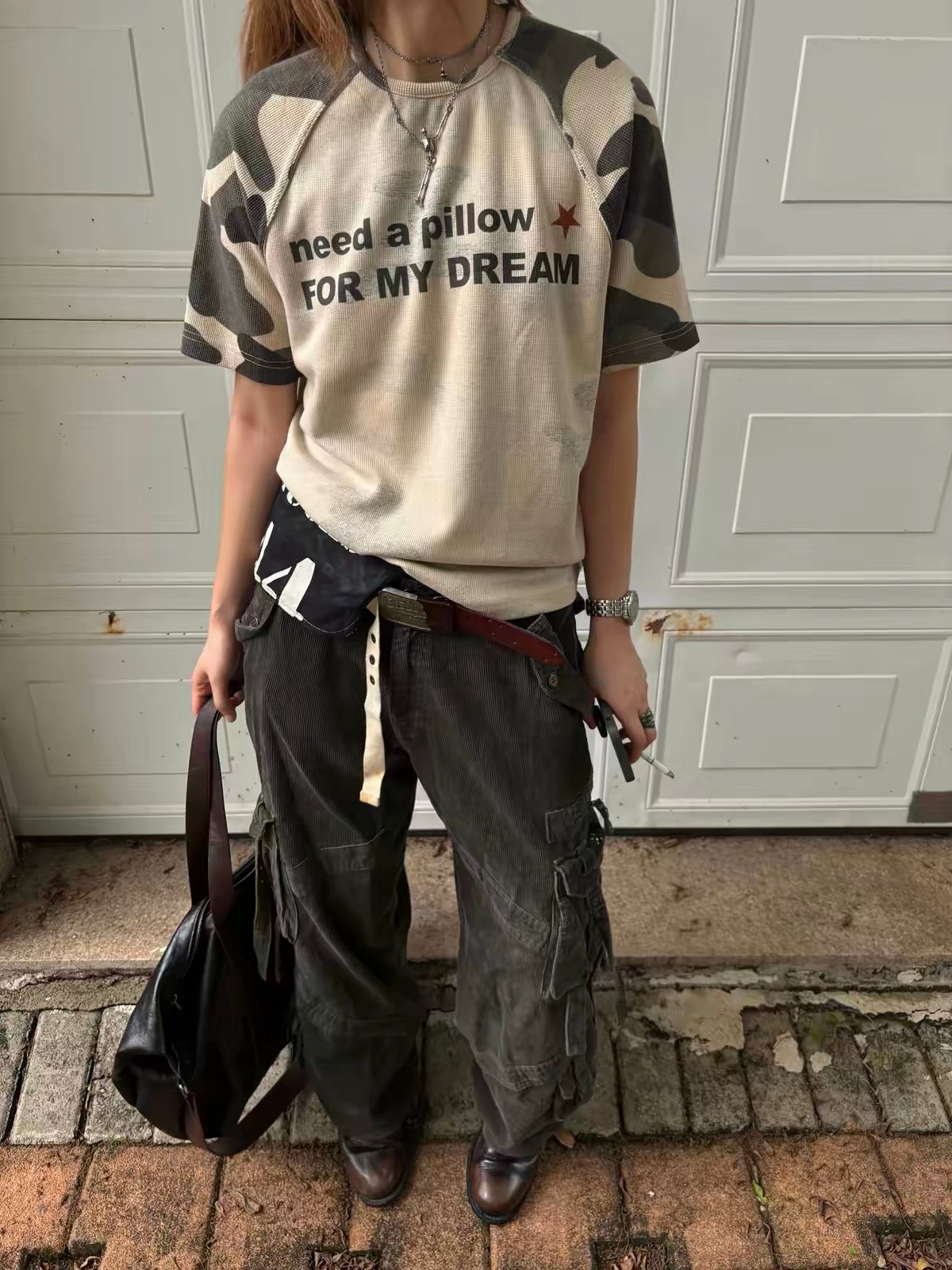 camo waffle t-shirt