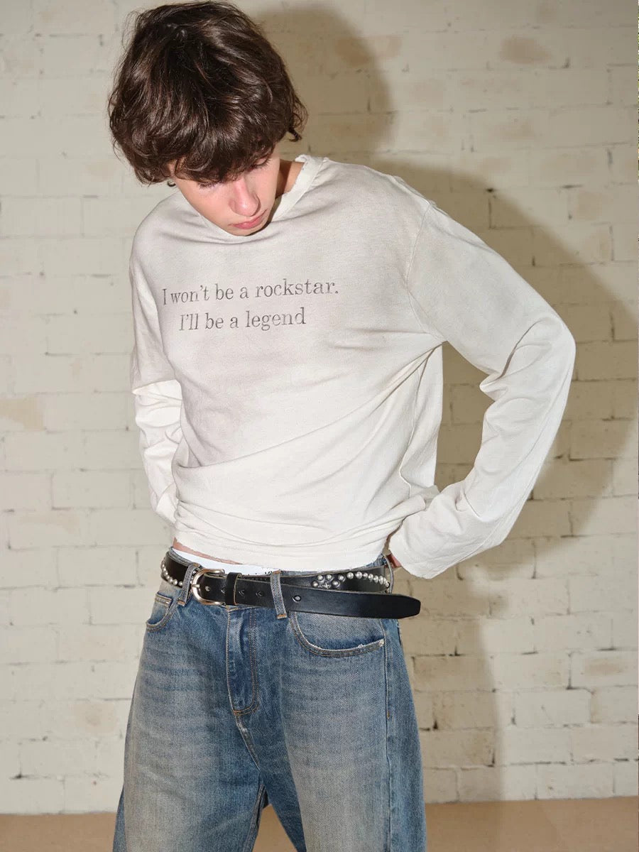 DEMAVIE distressed long sleeve
