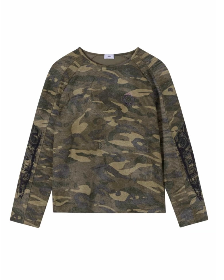 TIESAKE missing in action camo long sleeve