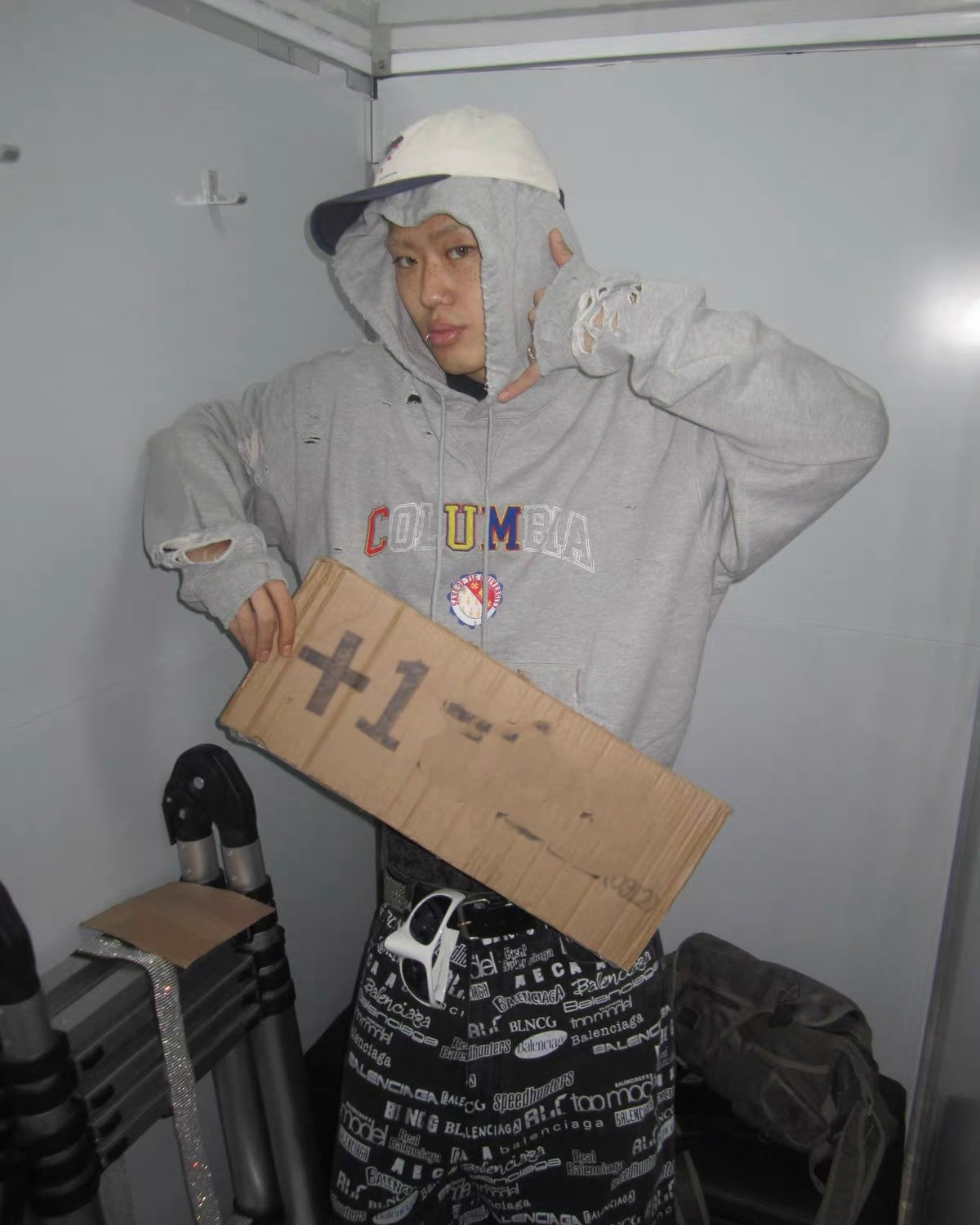 TIESAKE boro boxy hoddie