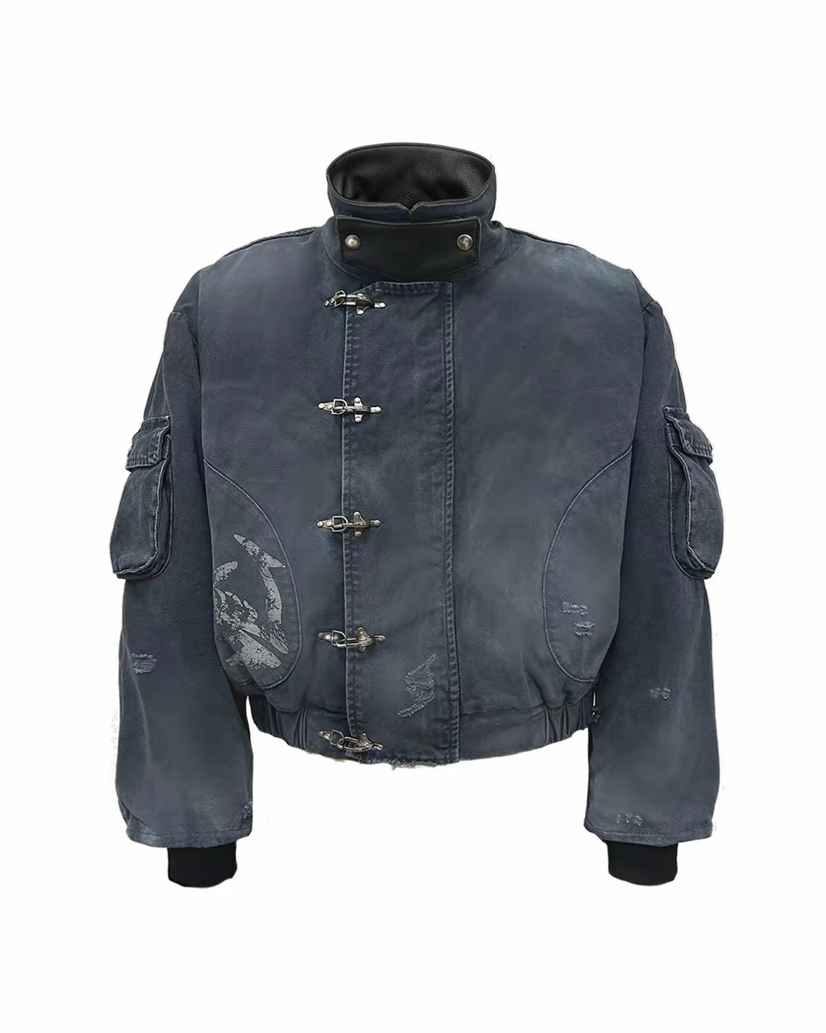 WANNALAB washed lobster clasp padded jacket