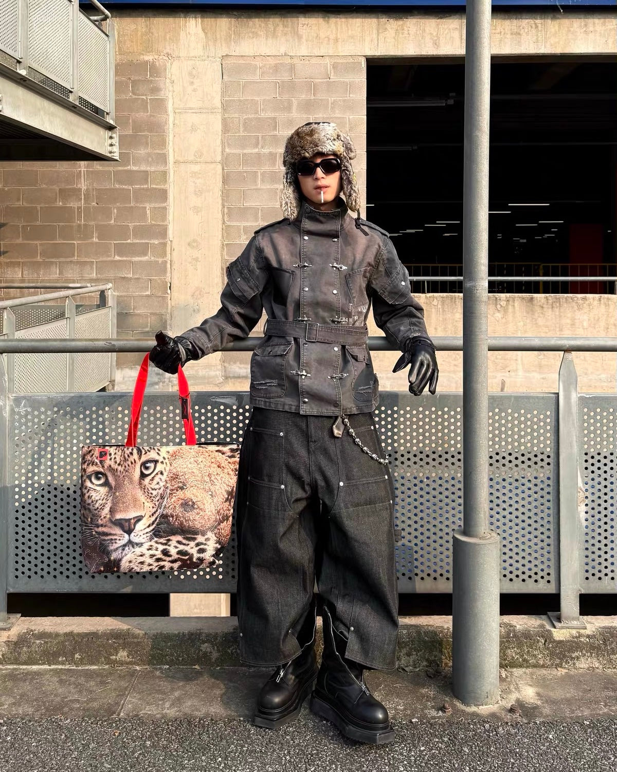 WANNALAB lobster clasp utility jacket