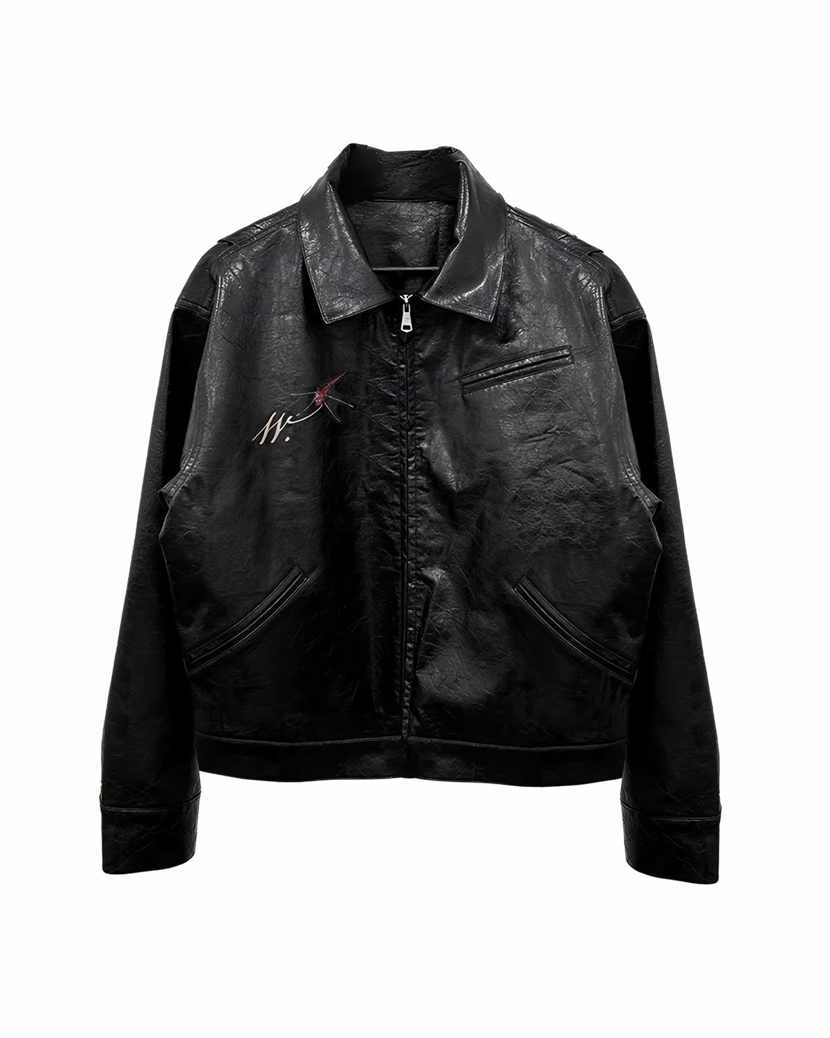 WANNALAB woman portrait PU jacket