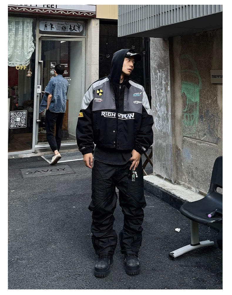 RIGHT PLAN motorcycle style padded jacket