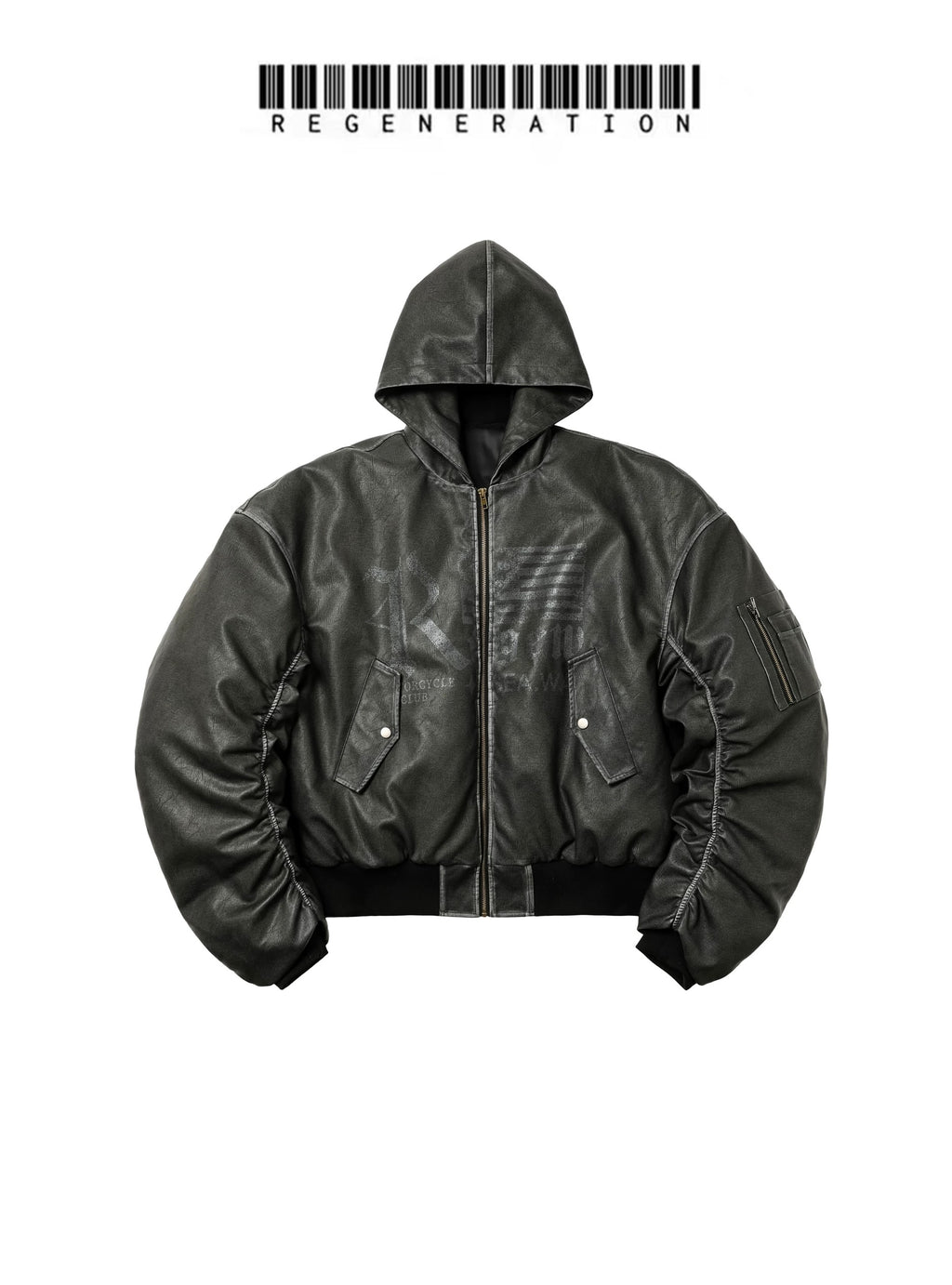 REGEN ZONE pu padded jacket