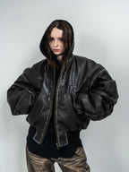 REGEN ZONE pu padded jacket