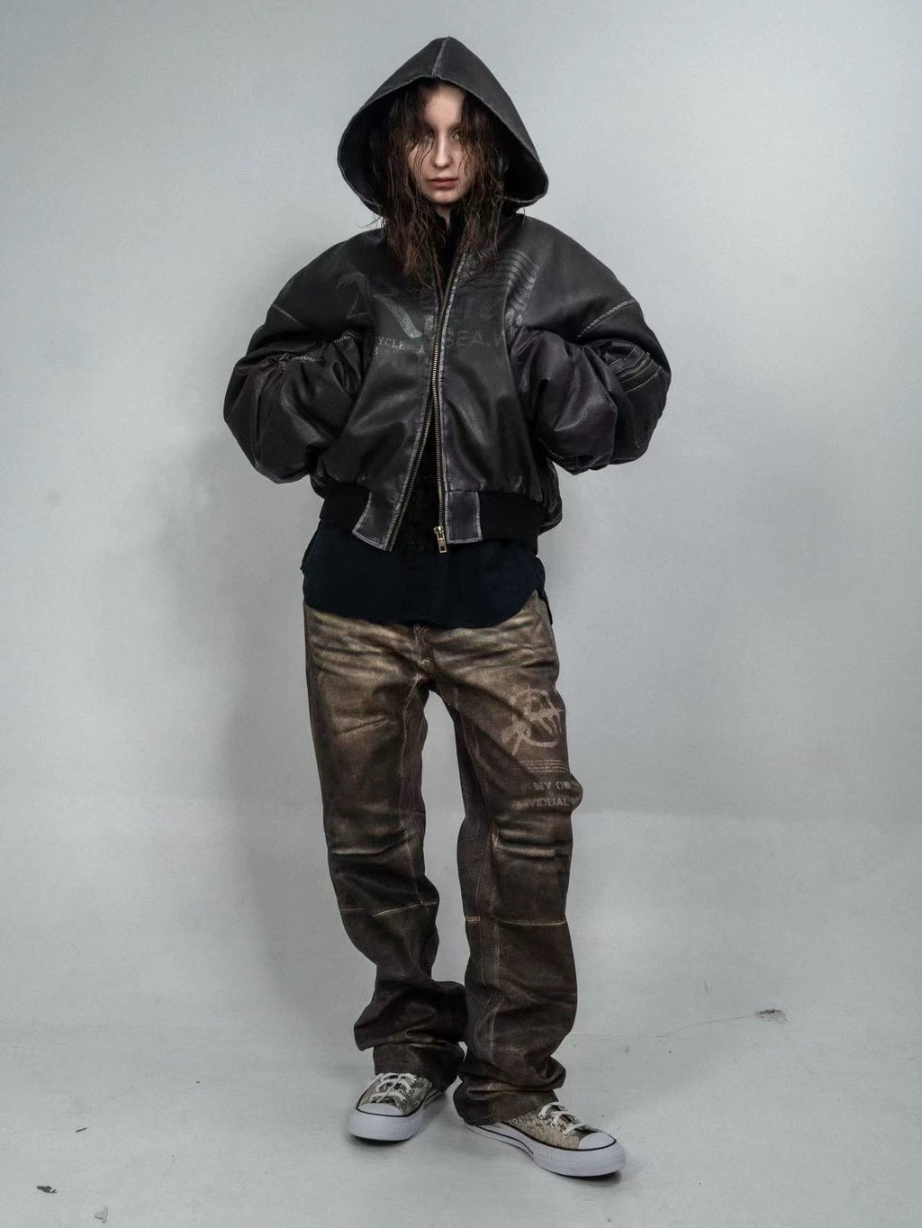 REGEN ZONE pu padded jacket