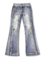 WANNA LAB ice blue digital print  jeans