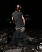 SANSLAWS ripped star patch cargo pants