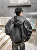 REGEN ZONE pu padded jacket