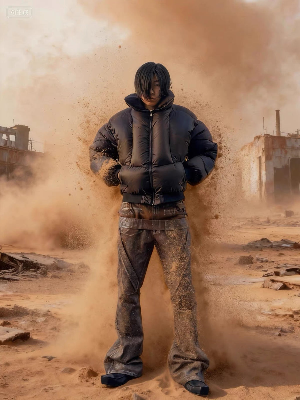 Mäson Zögern Puffer Jacket-BLACK