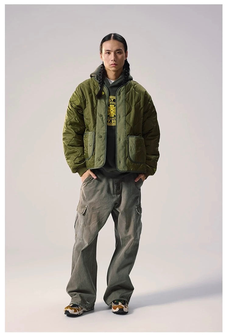 REMEDY patchwork padded jacket