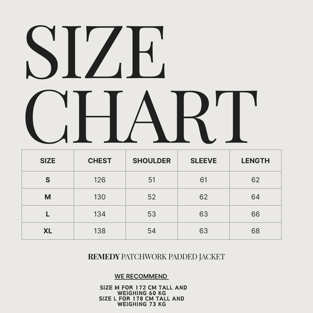 REMEDY patchwork padded jacket