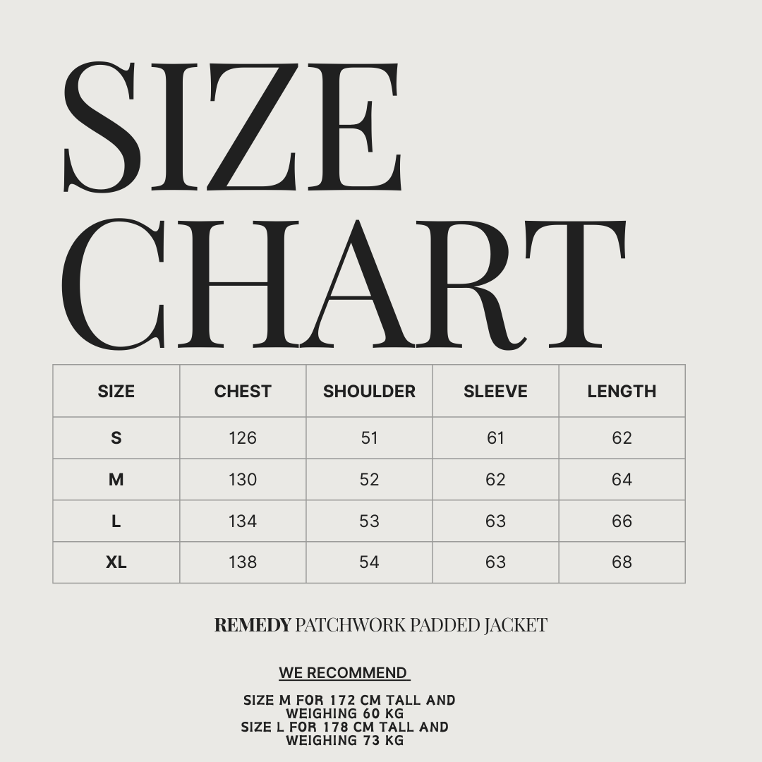 REMEDY patchwork padded jacket